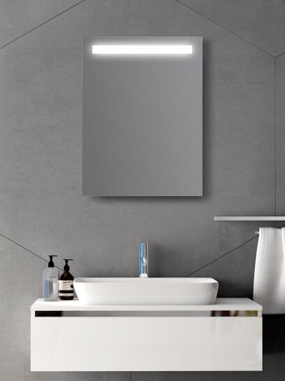 Zrcadlo 60 x 80 cm LED podsvícení pruh LUNA